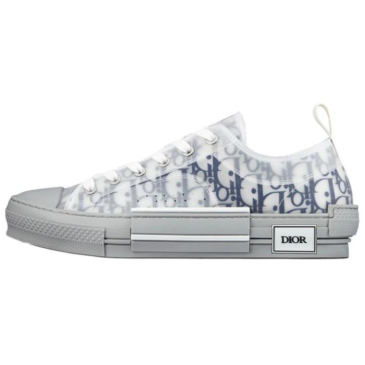 DIOR B23 Low White Navy Oblique