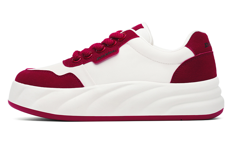 Dickies Skateboard Shoes Women's Low-Top Beige Red