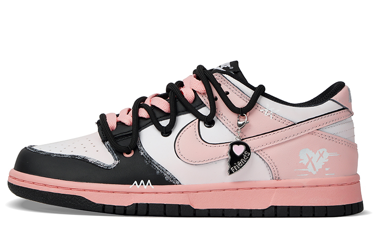 Nike Dunk Low-Top Skateboard Shoes GS Black Pink