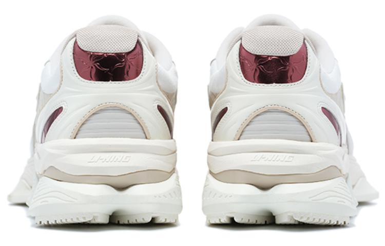 LI NING 1990 Lava Anti Slip Wear Resistant Low Top Sports Casual Shoes Women's White Gray