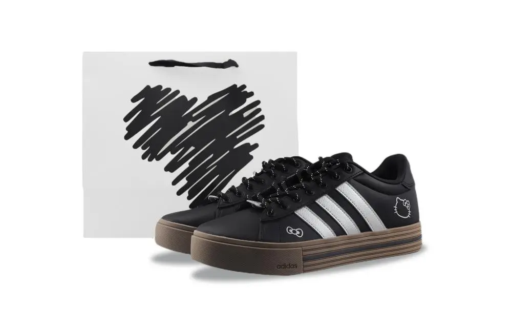 Adidas Daily 4.0 Wear resistant And Lightweight Low top Skateboard Shoes Unisex Black Silver