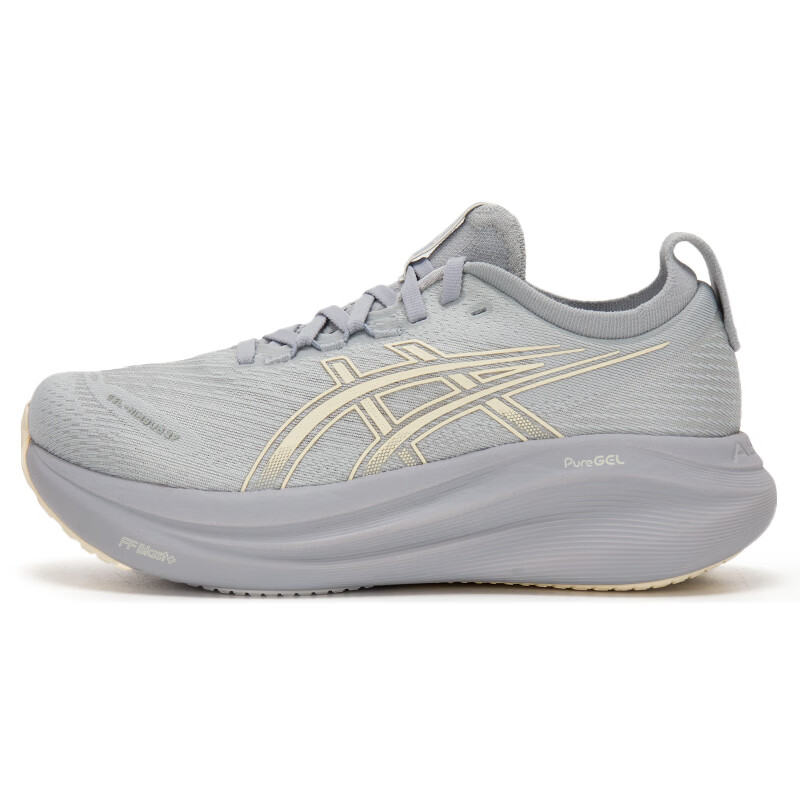 ASICS GEL NIMBUS 27 Breathable Running Shoes Women's Gray White