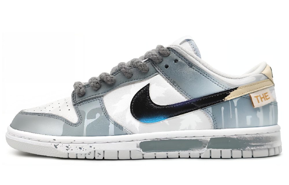 Nike Dunk Slip-Resistant Cushioning Wear-Resistant Low-Top Skateboard Shoes Men's Asphalt Gray