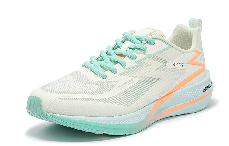 361° Cushioned Slip-Resistant Abrasion-Resistant Breathable Low-Top Running Shoes Men's Misty Blue Yarn