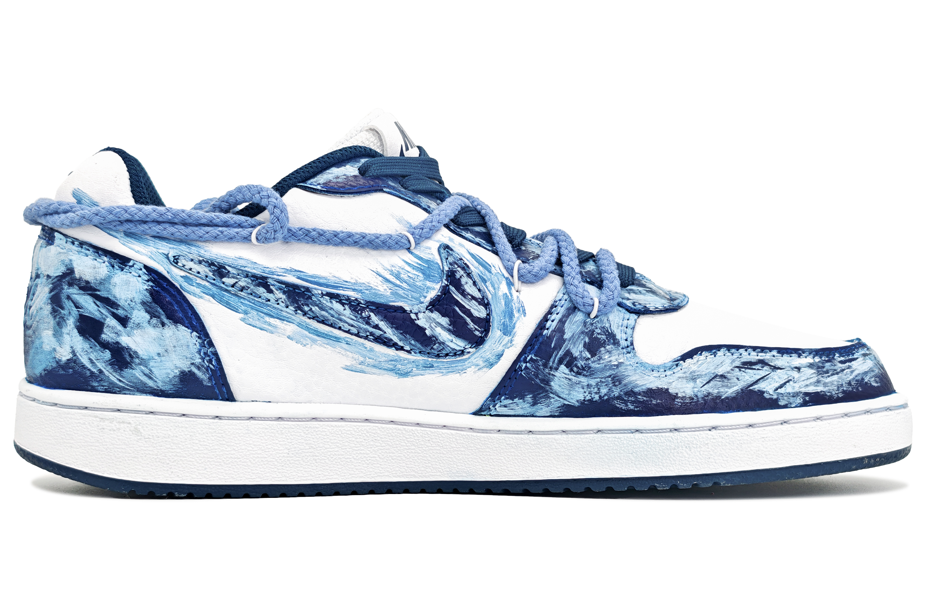 Nike EBERNON Abrasion Resistant Low top Skateboard Shoes Men's Blue купить в интернет-магазине Yoocart с быстрой доставкой по России.