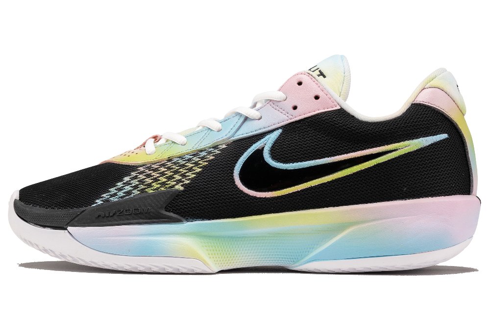 Nike Air Zoom G.T. Cut Academy Abrasion Resistant Low Top Basketball Shoes Unisex Black Blue Pink