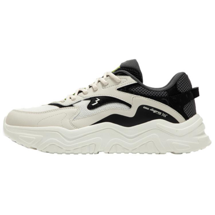 361° Cushioning Wear-Resistant Low-Top Casual Shoes Men's White Black