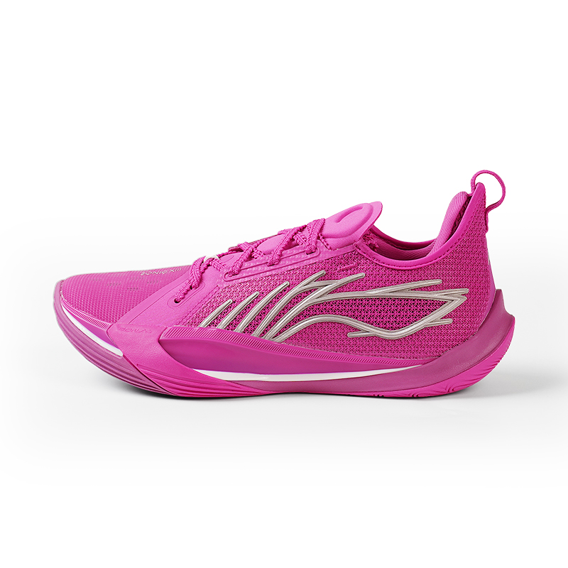 LiNing Shock Absorbers With Slip Resistant And Abrasion Resistant Properties Low Top Basketball Shoes Men's Purple