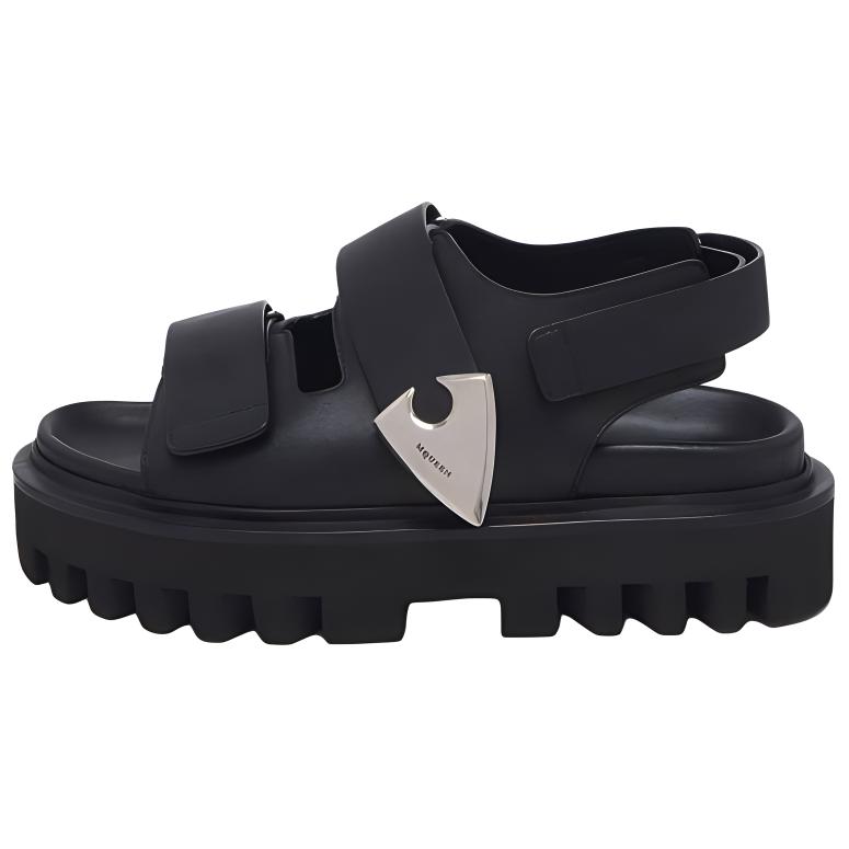 Alexander McQueen Parachute One Strap Sandals 5cm Women's Black