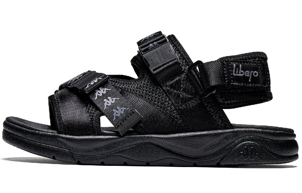 Kappa Jungle Lion Collection Cooling Slip-Resistant Beach Sandals Unisex Black