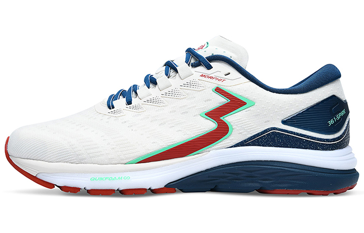 361° Cushioning Wear-Resistant Low-Top Running Shoes Men's White Red