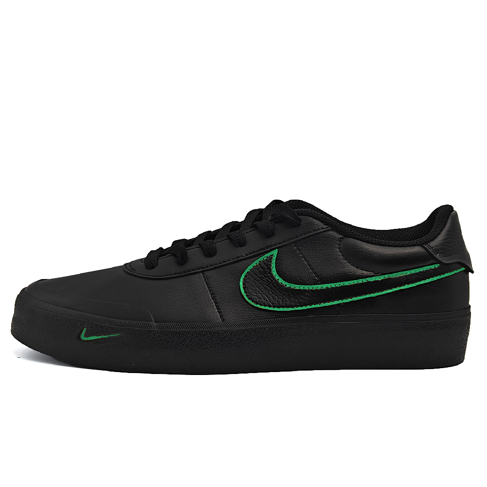 Nike Court Shot Green Edge Anti Slip And Wear Resistant Lightweight Low Top Skateboard Shoes Unisex Black Green