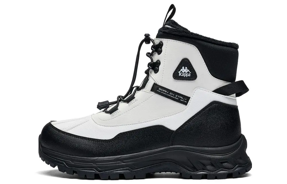 Kappa Warm, Wear Resistant, Slip Resistant Coverage Short Snow Boots Unisex Classic White Black