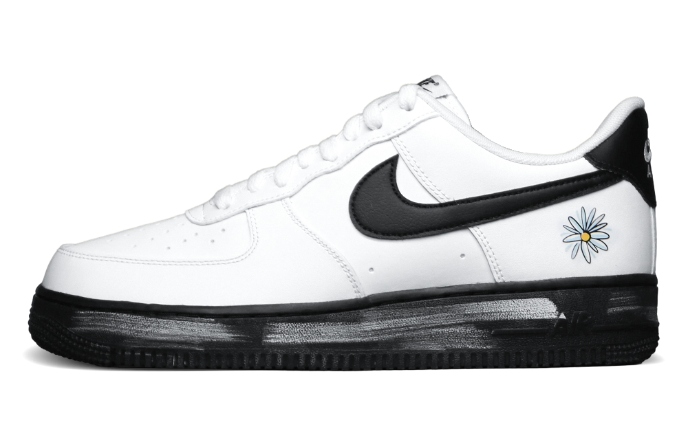 Nike Air Force 1 Slip Resistant Low Top Skateboard Shoes Men's Black White
