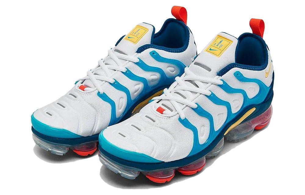 Nike Air VaporMax Plus White Citron Pulse Industrial Blue купить в интернет-магазине Yoocart с быстрой доставкой по России.