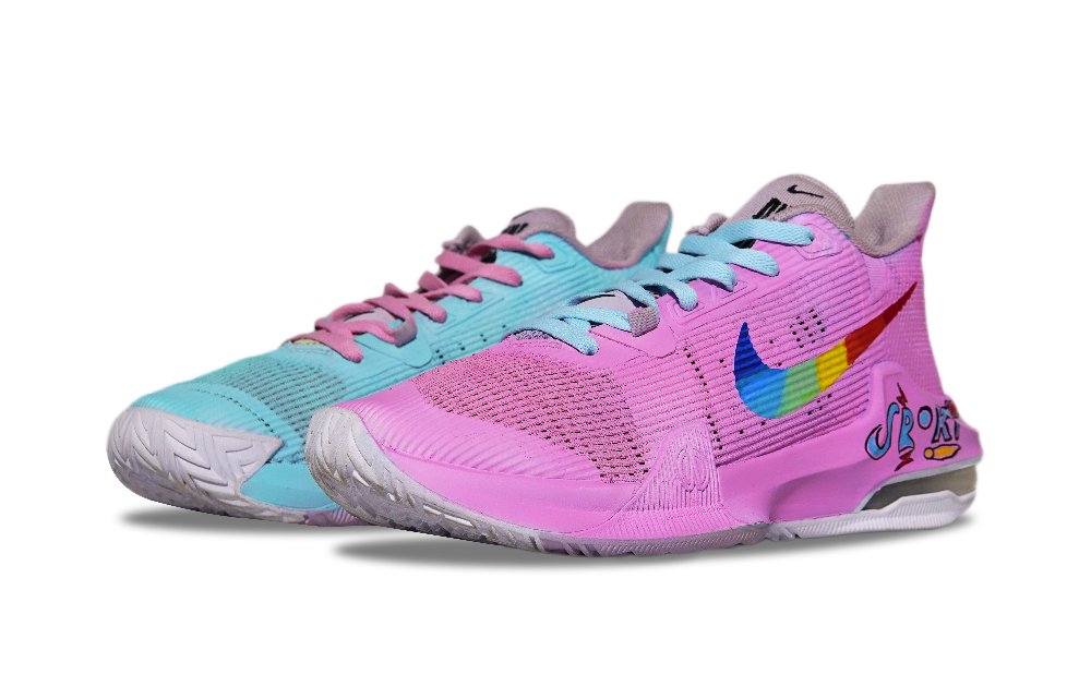 Nike Air Max Impact 3 Low Top Basketball Shoes Men's Blue Pink