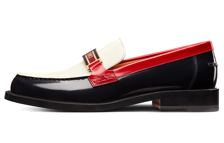 DIOR Code Casual Single Shoes Women's Black Red White