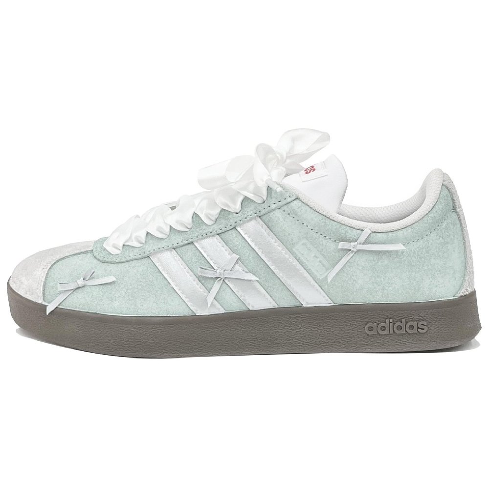 Adidas Neo VL Court 2.0 Cameo Brown Ballet First Day Culture Special Box Low-Top Skateboard Shoes Unisex Silver Green