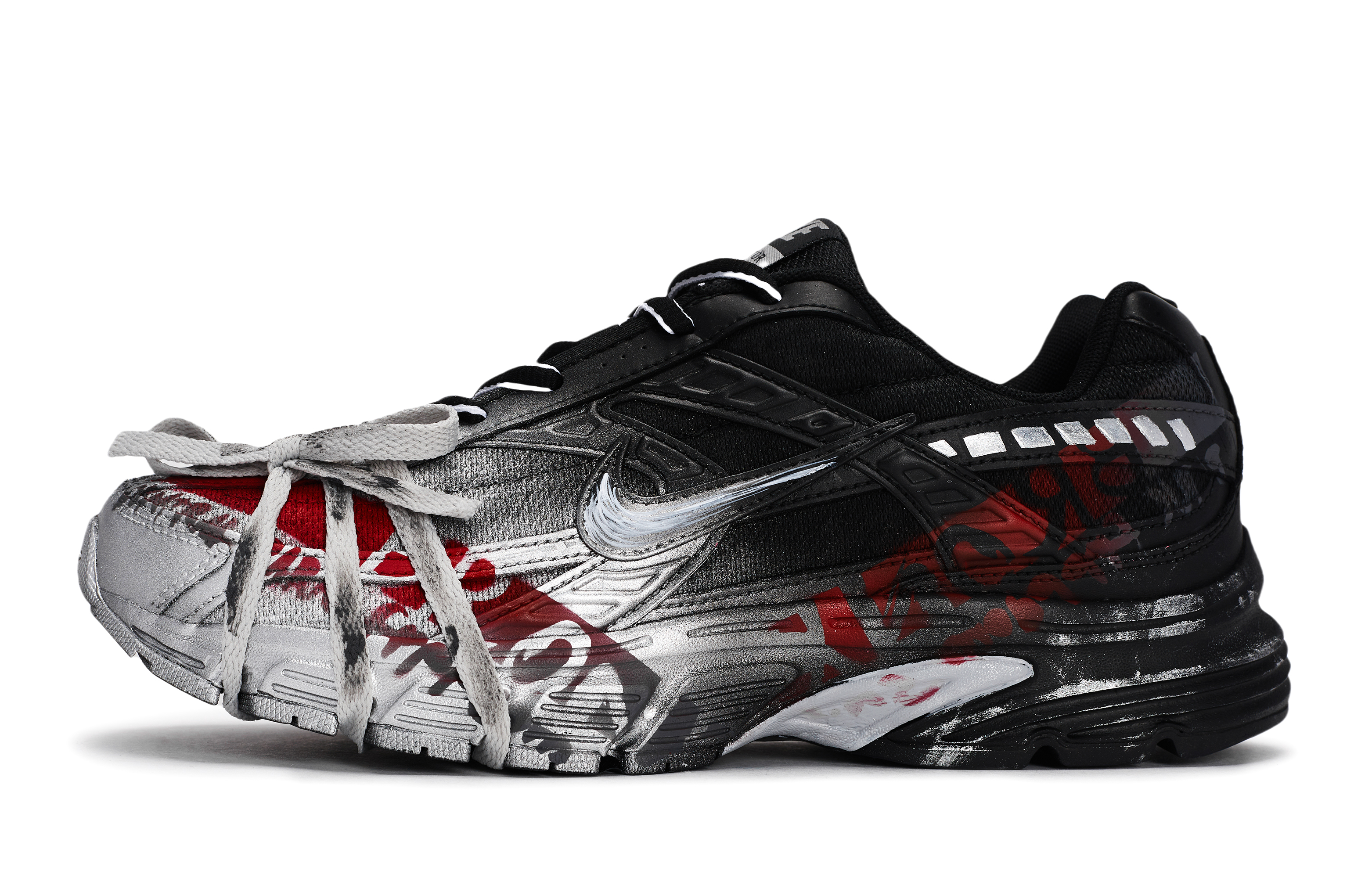 Nike Initiator Anti Slip Wear Resistant Low Top Running Shoes Men's Black Red Silver купить в интернет-магазине Yoocart с быстрой доставкой по России.