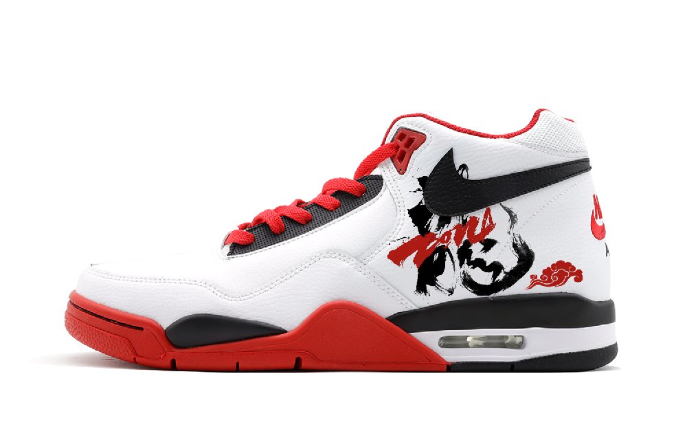 Nike Flight Legacy Vintage Basketball Shoes Unisex High-Top White/Red/Black