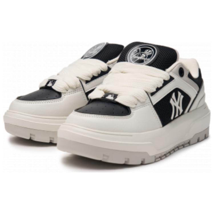 MLB Chunky Liner Cushioned Slip-Resistant Low-Top Casual Shoes Unisex White Black