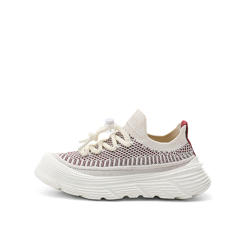 Jeep Anti Slip Wear Resistant Kids Lifestyle Shoes Beige Burgundy Kids'