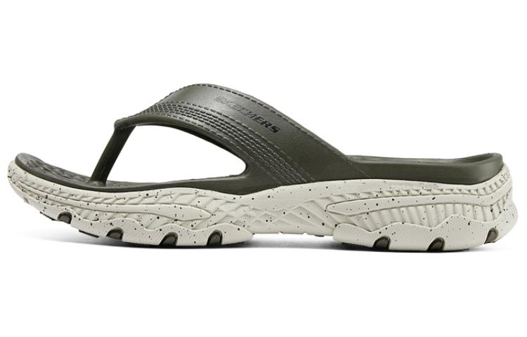 Skechers Quiet Flip Flops Men's Olive Green