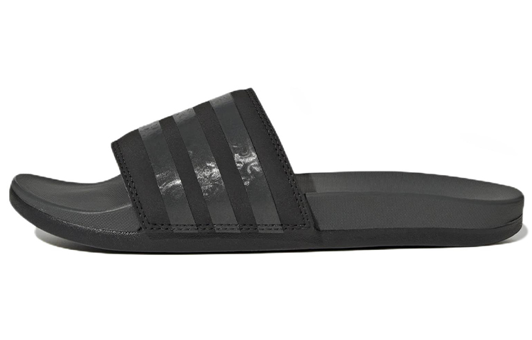 Adidas Adilette Comfort Slides Core Black Grey Women's