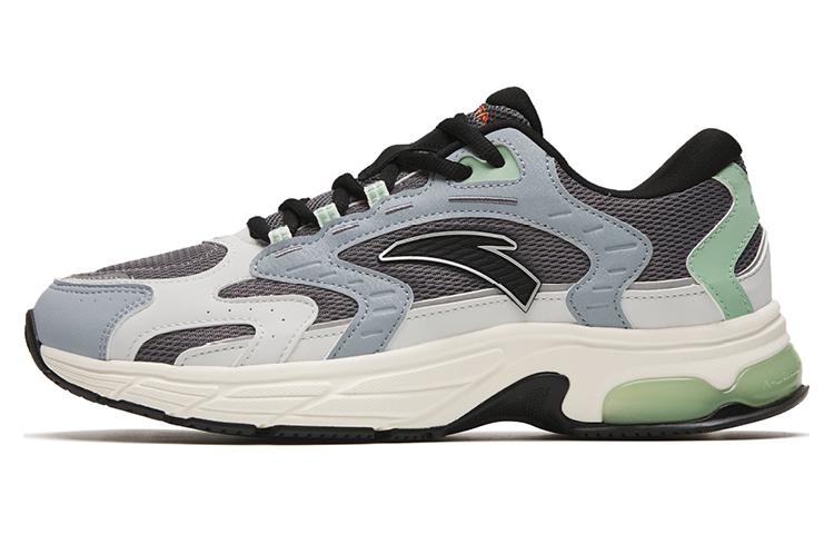 Anta Shock Absorbers Slip Resistant Abrasion Resistant Low Top Running Shoes Men's Gray Black Green