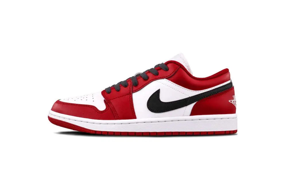 Jordan Air Jordan 1 Red Chicago Low top Vintage Basketball Shoes Unisex Red White