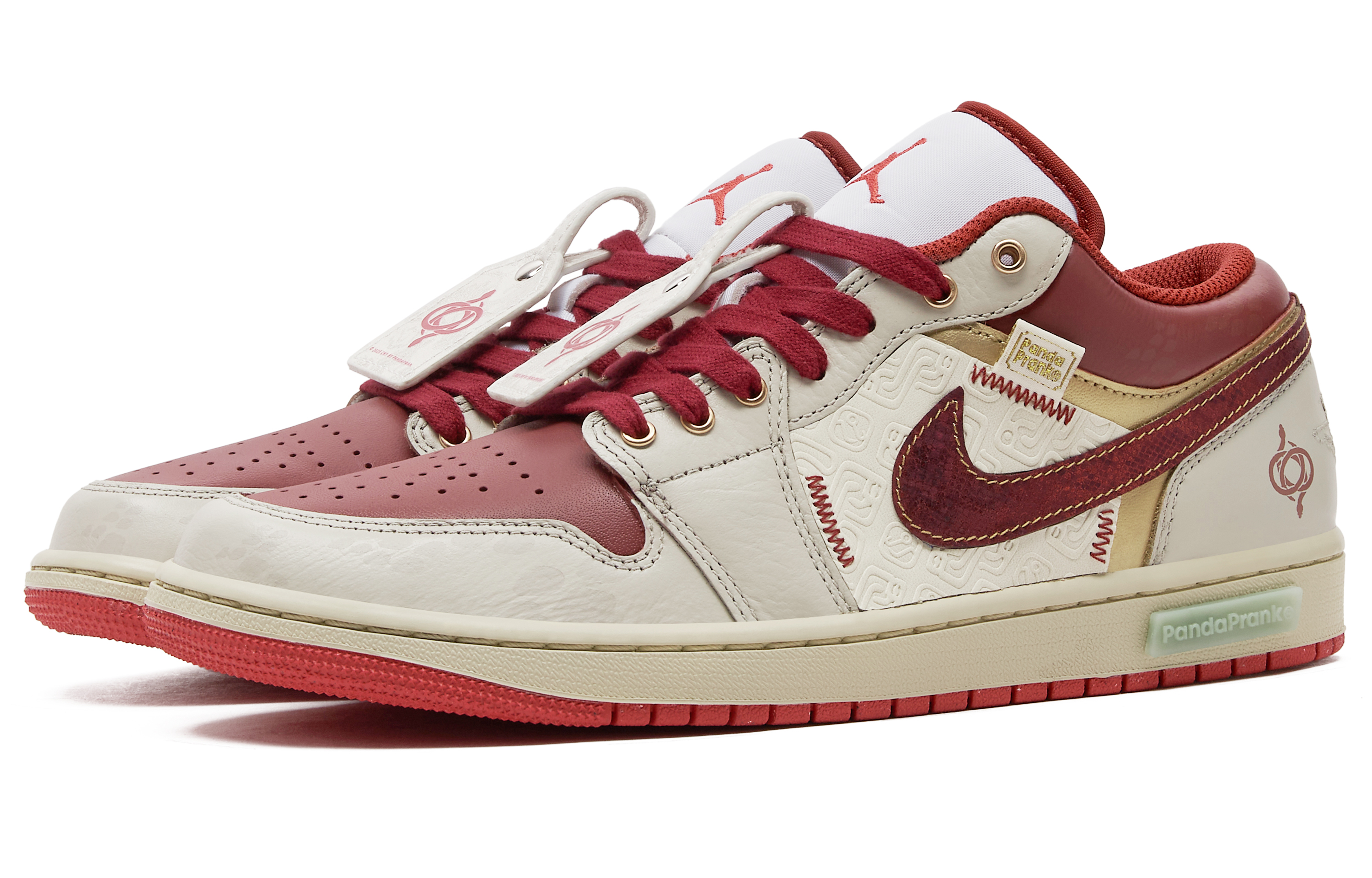 Jordan Air Jordan 1 Wear-Resistant Low-Top Vintage Basketball Shoes Men's Beige Red купить в интернет-магазине Yoocart с быстрой доставкой по России.