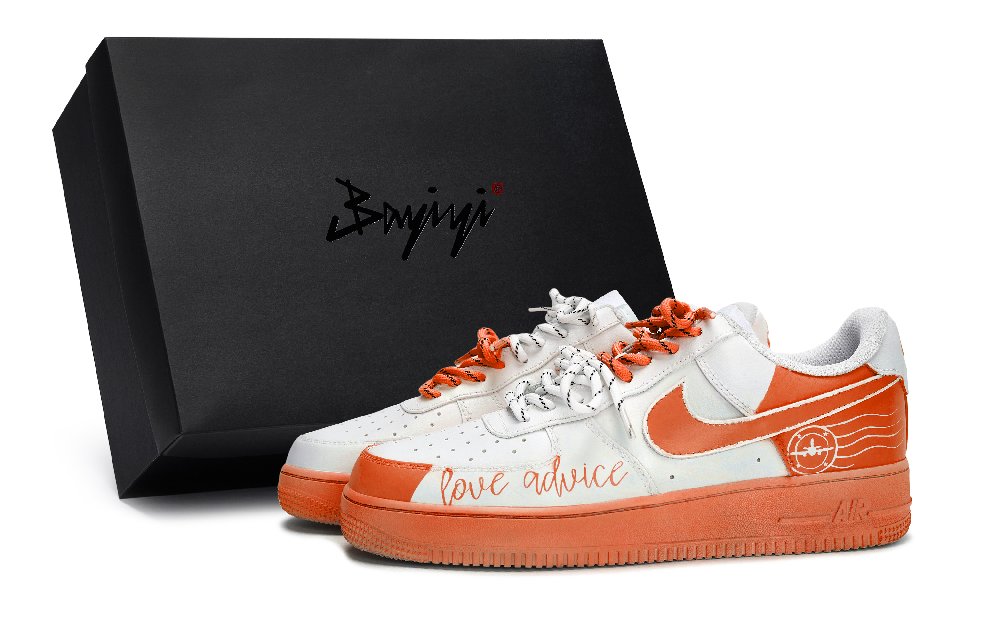 Nike Air Force 1 Skateboard Shoes Unisex Low-Top Orange