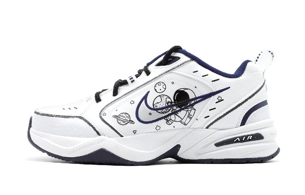 Nike Air Monarch 4 Chunky Sneakers Unisex Low-Top White/Blue