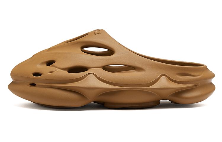 EQLZ EQUALIZER Quiet Abrasion-Resistant Slide Slippers Unisex Fallen Leaves Brown