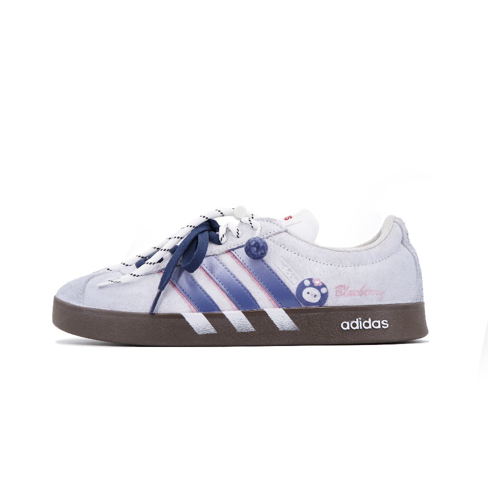 Adidas VL COURT 2.0 Cushioning, Wear Resistant Low Top Skateboard Shoes Unisex Blue Purple
