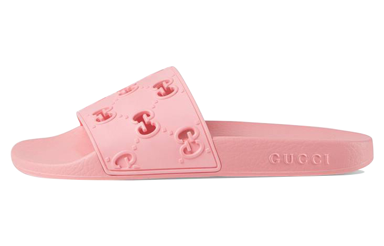 GUCCI Slide Pink Rubber Women's