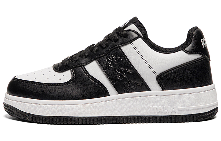 Kappa Anti-Slip Wear-Resistant Low-Top Skateboard Shoes Unisex White Black