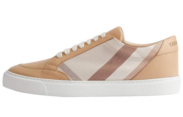 Burberry Check Cotton-leather Sneakers