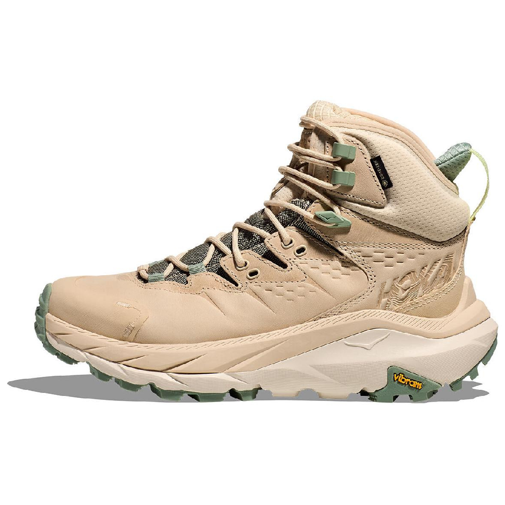 HOKA ONE ONE Kaha 2 Slip Resistant Abrasion Resistant Shock Absorbers High Top Hiking Shoes Unisex Beige
