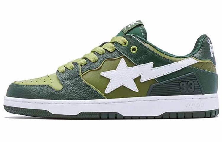 A BATHING APE SK8 Sta Green White
