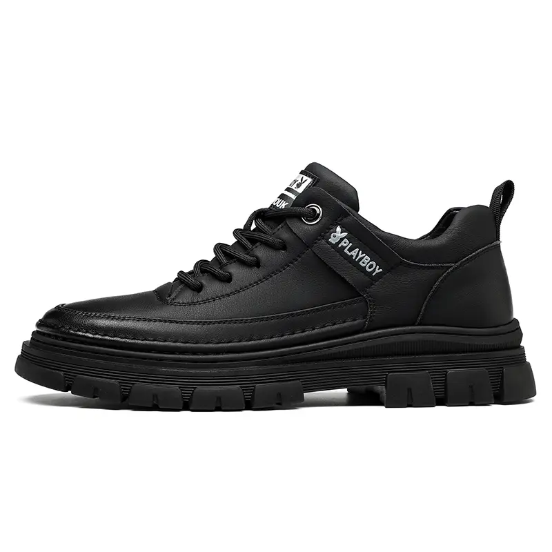 Playboy Wear-Resistant Low-Top Skateboard Shoes Men's Black