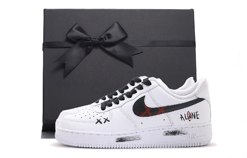 Nike Air Force 1 Coverage Abrasion Resistant Low Top Skateboard Shoes Unisex White