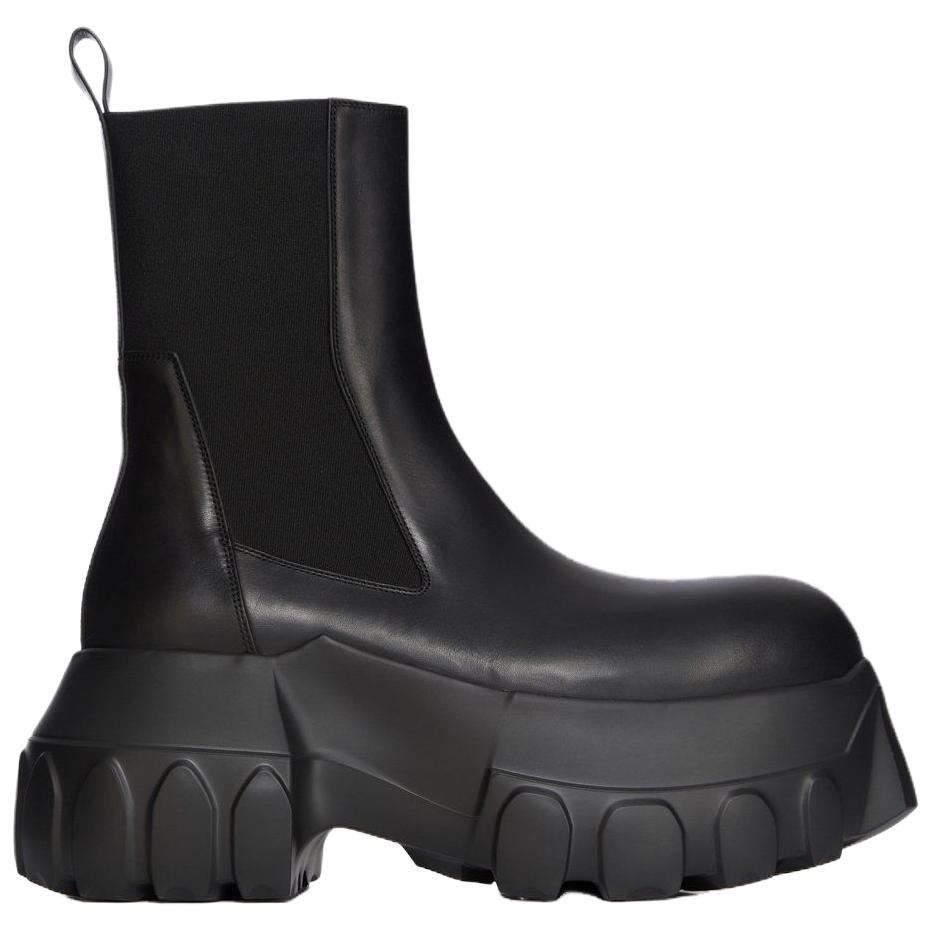 RICK OWENS/RO Concordians Beatle Mega Tractor Short Chelsea Boots 9cm Women's Black