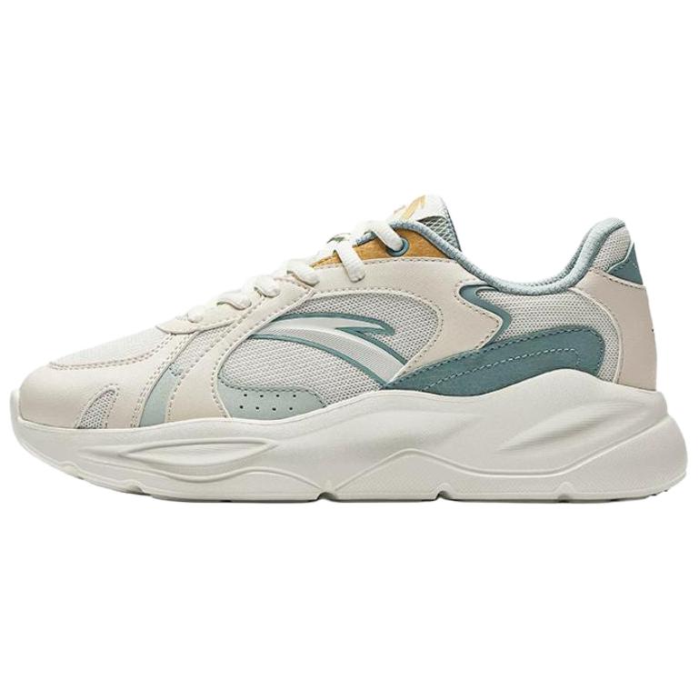 Anta Unruly Series Abrasion Resistant Moisture Wicking Lightweight Low Top Casual Shoes Women's Beige Green