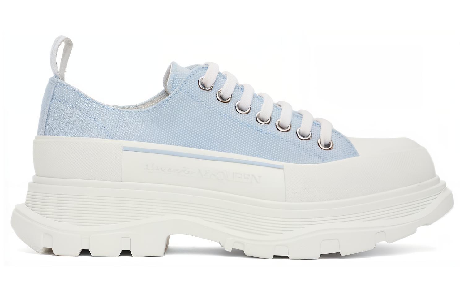 Alexander McQueen Tread Slick Low Lace Up Light Blue White