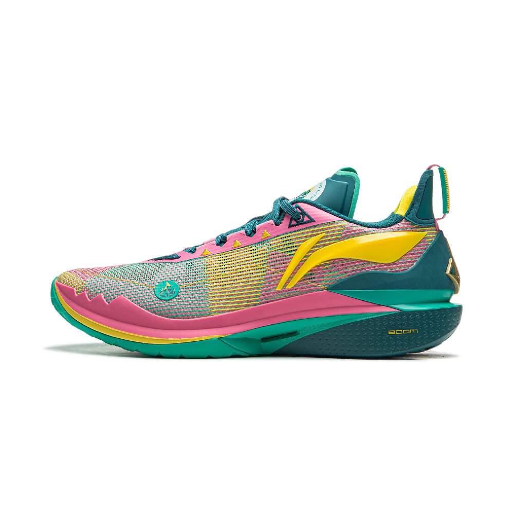LiNing JB2 Cushioning Anti-Slip Wear-Resistant Breathability Low-Top Basketball Shoes Men's Green Pink