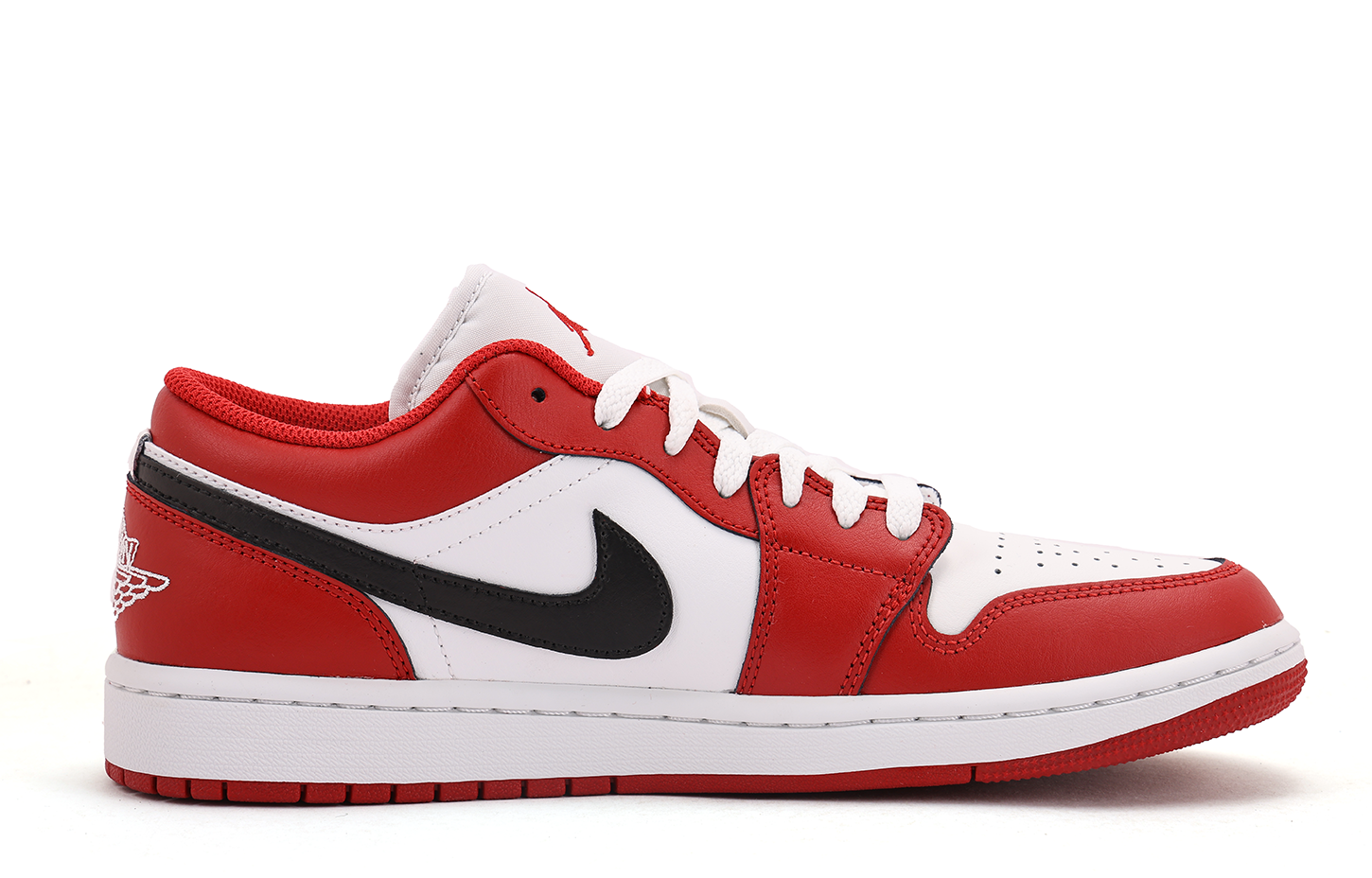 Jordan Air Jordan 1 Abrasion Resistant Coverage Low top Vintage Basketball Shoes Unisex Red Black