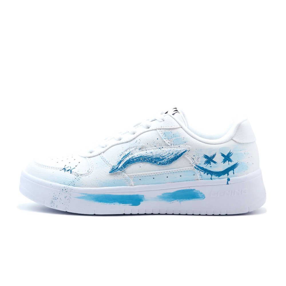 LiNing Pontoon Boats Cushioning, Lightweight, Breathable Low Top Skateboard Shoes Unisex Light Blue