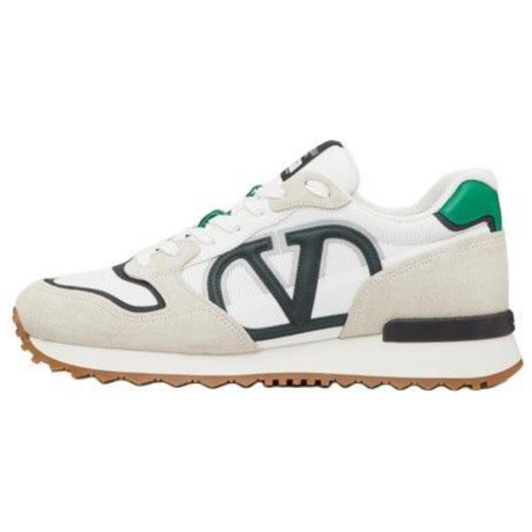 Valentino Vlogo Low Top Sports Casual Shoes Men's White Green