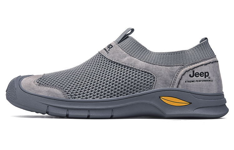Jeep Anti-Slip Wear-Resistant Low-Top Outdoor Shoes Men's Gray
